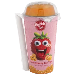 BUBBLE TEA STRAWBERRY WITH MANGO BOBA (12X350ML)