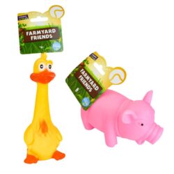 Dog Squeaky Farmyard Friends Toy Duck and Pig Mix
