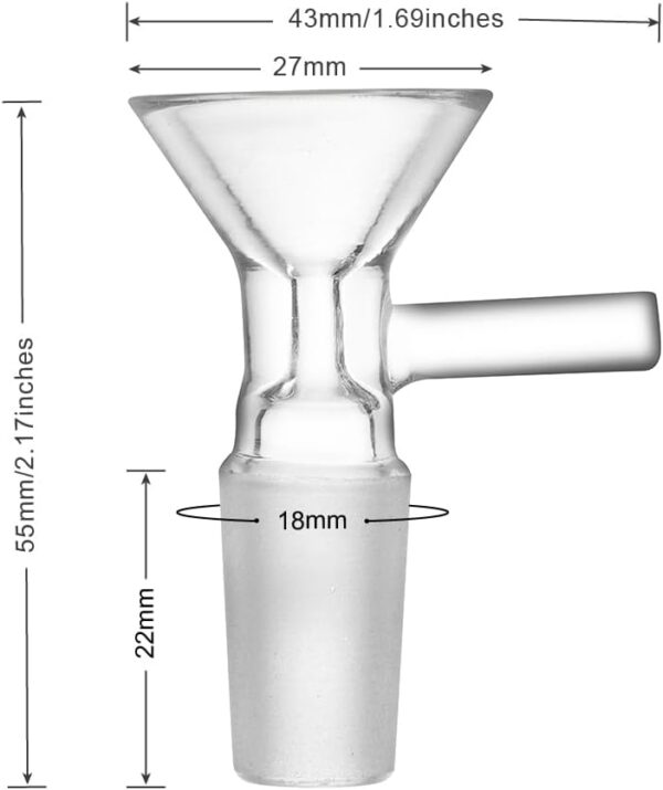 Glass Bowl Adapter Oil Burner 18 mm
