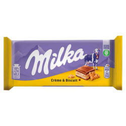 Milka Cream & Biscuit chocolate with cream and sponge cake