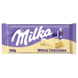 Milka White Chocolate – 100g x 24