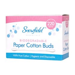 SNOWFIELD BIODEGRADABLE PAPER COTTON BUDS 220/PK