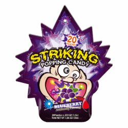 STRIKING Popping Candy 30g – Blueberry Flavor