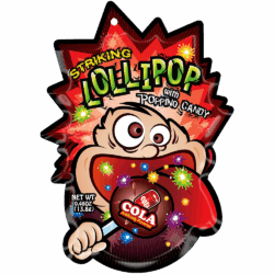 Striking Lollipop with popping candy 13.8g – Cola Flavor