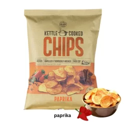 KETTLE COOKED CHIPS - PAPRIKA (8X150G)